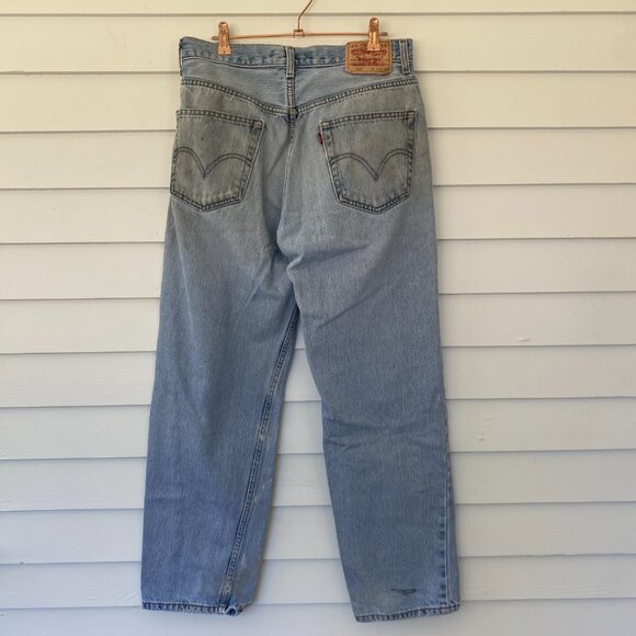 Levis 550 Jeans Mens 33x32 Relaxed Fit Distressed‎ Jeans - Picture 5 of 6